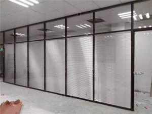 玻璃隔斷雙玻帶百葉隔斷墻